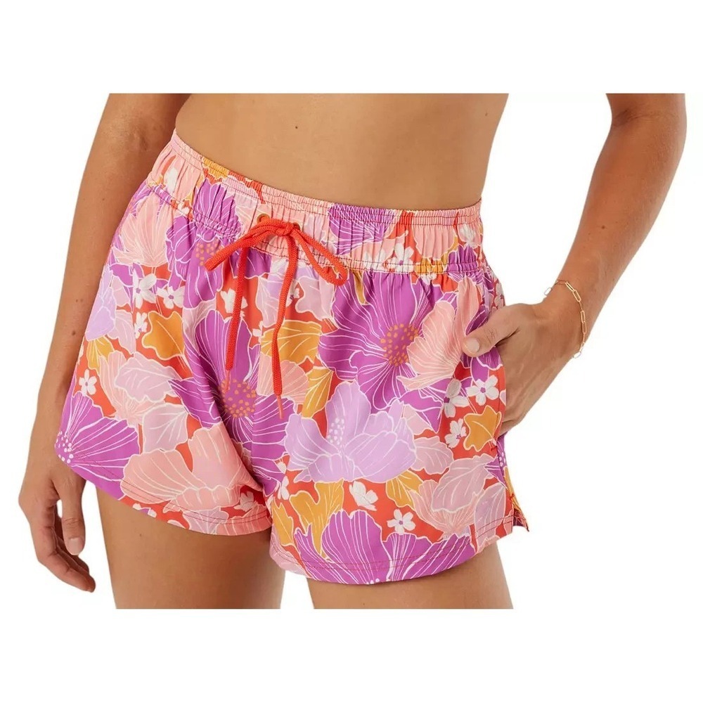 Roxy Women's Size M Bell Bottom Blooms No Bad Waves Board Shorts AC2 Multi